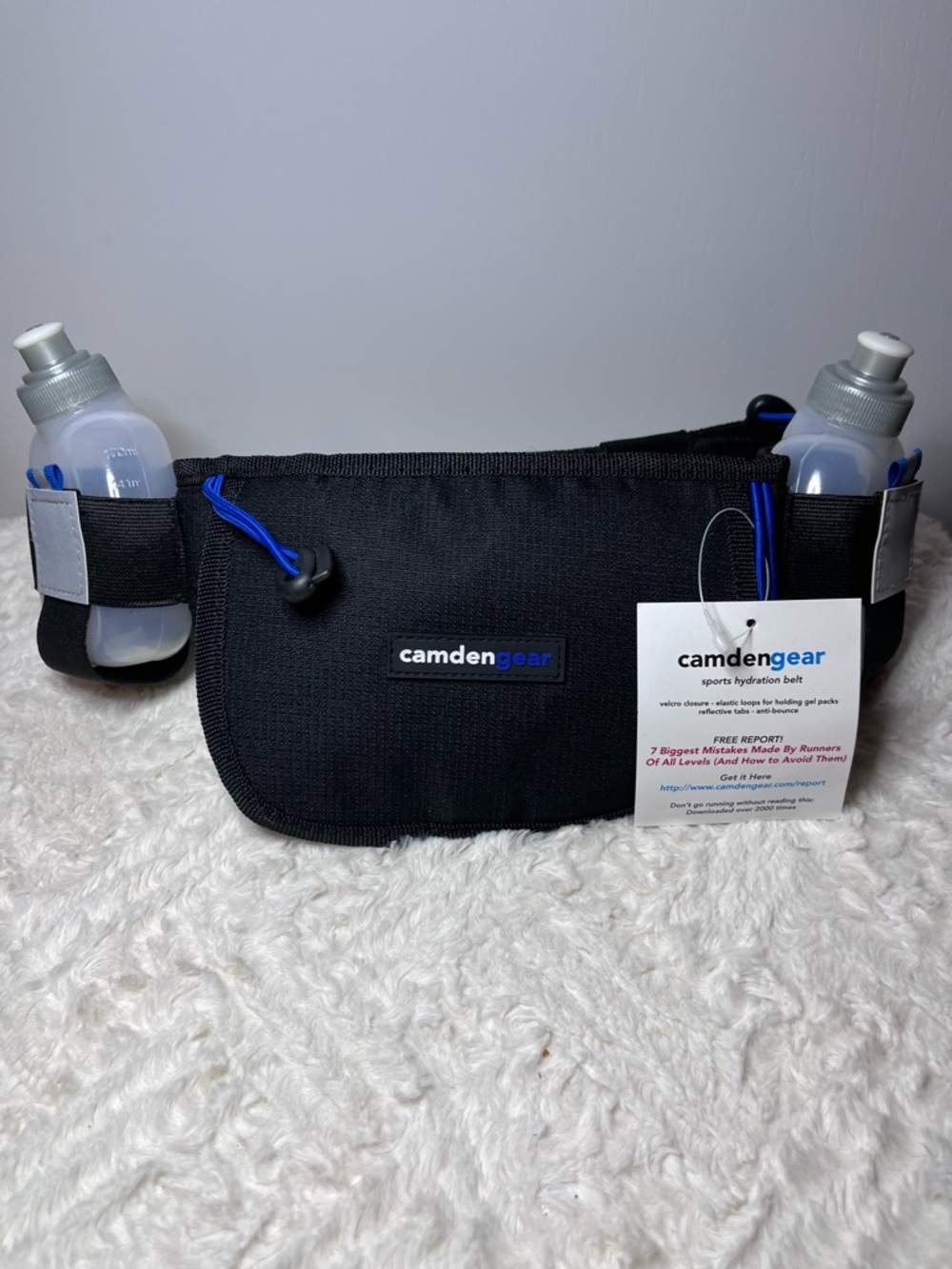 Black Hydration Belt with Twin Bottles